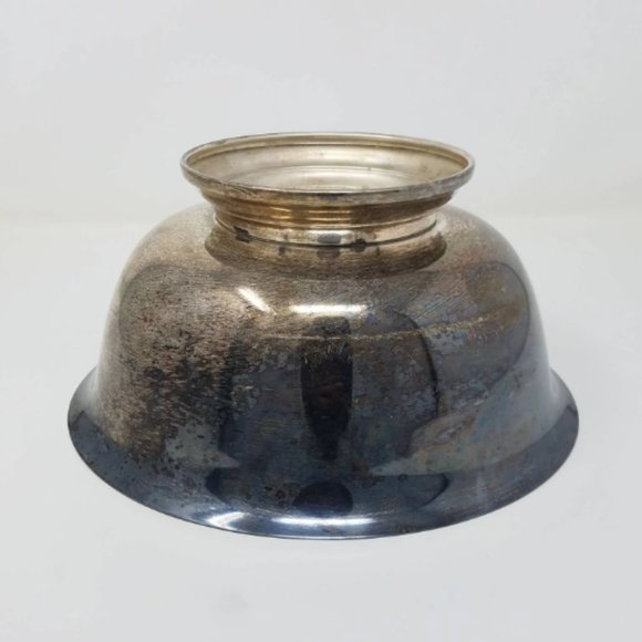 Vintage Silver Patinaed Large Pedestal Bowl, Paul Revere Reproduction #10 - Picture 9 of 9